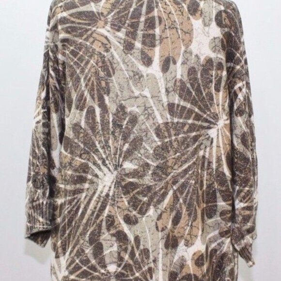 Chicos Open Cardigan Metallic Shimmer Linen Blend 3/XL - Picture 2 of 3
